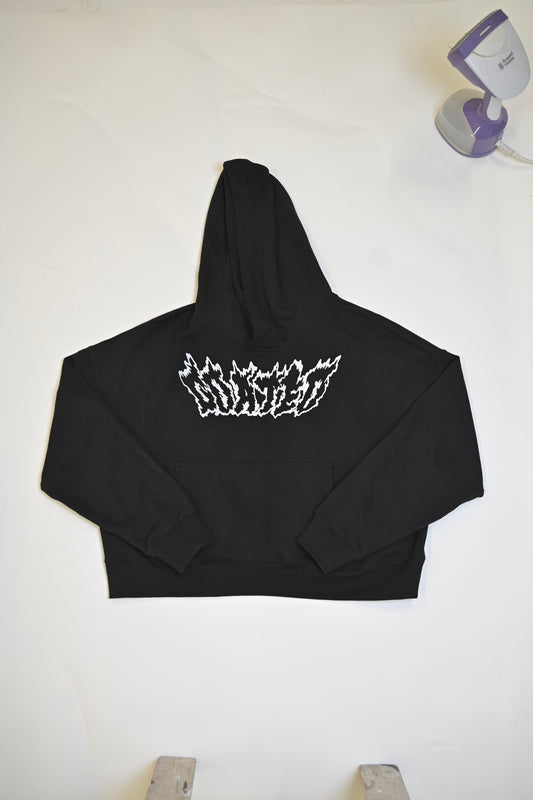 Black Abstract Hoodie